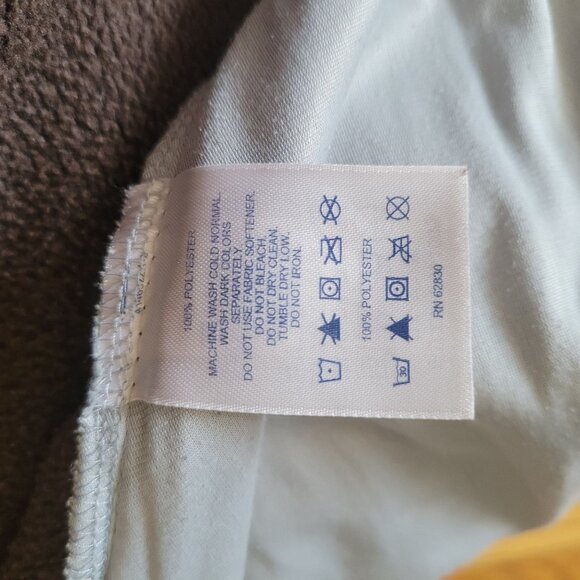 Lands End Quarter-Zip Fleece Pullover Brown Size M - Picture 5 of 6